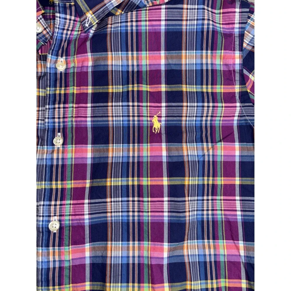 Polo Ralph Lauren Mens XL Plaid Button Down Shirt Cotton Pony Wedding Heritage‎